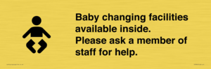 IV7840: Baby changing facilities available inside. Please ask a member of staff for help.