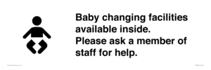 IV7840: Baby changing facilities available inside. Please ask a member of staff for help.