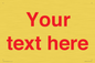 IV7872: Custom blank information sign. Red text, plain background