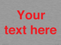 IV7872: Custom blank information sign. Red text, plain background