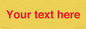 IV7872: Custom blank information sign. Red text, plain background