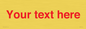 IV7872: Custom blank information sign. Red text, plain background