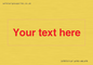 IV7872: Custom blank information sign. Red text, plain background