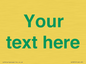 IV7875: Custom blank information sign. Green text, plain background