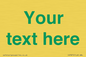 IV7875: Custom blank information sign. Green text, plain background