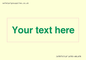 IV7875: Custom blank information sign. Green text, plain background