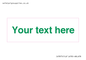 IV7875: Custom blank information sign. Green text, plain background