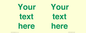 IV7875: Custom blank information sign. Green text, plain background