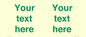 IV7875: Custom blank information sign. Green text, plain background
