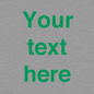 IV7875: Custom blank information sign. Green text, plain background