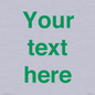 IV7875: Custom blank information sign. Green text, plain background
