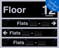 KT11902: Floor ID sign with THREE Flat Directional Section