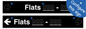 KT12725: Two Flat Directional Section Black background Transparent text