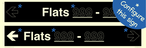 KT12725: Two Flat Directional Section Black background Transparent text