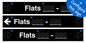 KT12731: Three Flat Directional Section Black background Transparent text