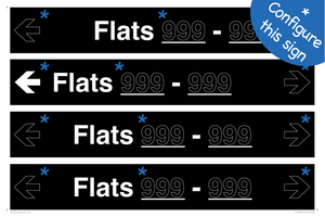 KT12737: Four Flat Directional Section Black background Transparent text