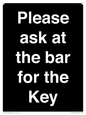 KT13193: Please ask at the bar for the Key