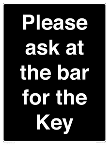 KT13193: Please ask at the bar for the Key