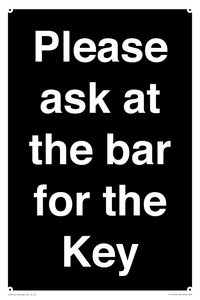 KT13193: Please ask at the bar for the Key