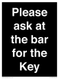 KT13193: Please ask at the bar for the Key