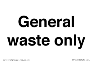 KT13238: General waste only