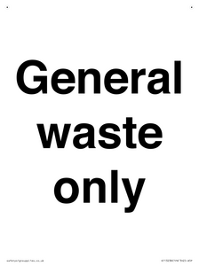 KT13238: General waste only
