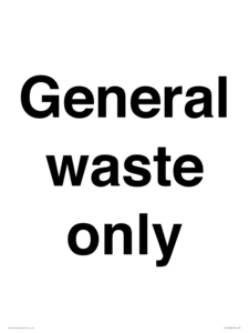 KT13238: General waste only