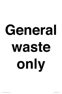 KT13238: General waste only