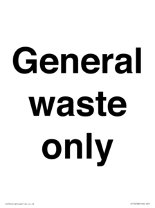 KT13238: General waste only