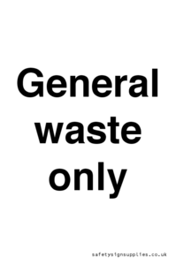 KT13238: General waste only