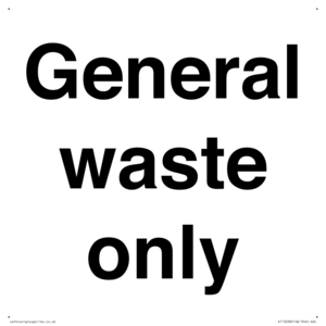 KT13238: General waste only