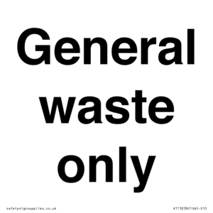 KT13238: General waste only