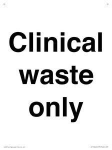 KT13242: Clinical waste only