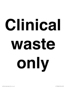 KT13242: Clinical waste only