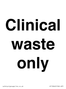 KT13242: Clinical waste only