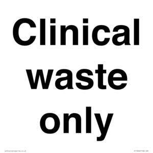KT13242: Clinical waste only