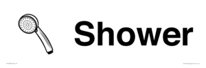 KT13256: Dementia Shower sign