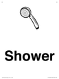 KT13256: Dementia Shower sign