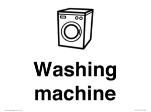 KT14111: Dementia washing machine sign