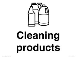 KT14115: Dementia Cleaning products sign