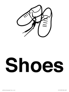 KT14125: Dementia shoes sign