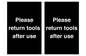 KV12266: Please Return Tools After Use Sign