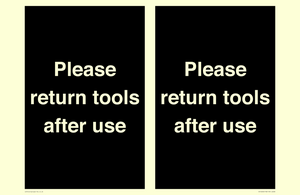 KV12266: Please Return Tools After Use Sign