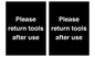 KV12266: Please Return Tools After Use Sign