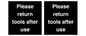 KV12266: Please Return Tools After Use Sign