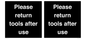 KV12266: Please Return Tools After Use Sign