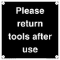 KV12266: Please Return Tools After Use Sign
