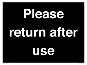 Return Later Sign KV12320: Please Return After Use Anti-Slip Floor Signs – Viking Signs
