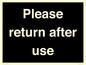 KV12320: Please Return After Use Anti-Slip Floor Signs