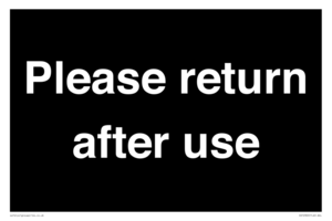 KV12320: Please Return After Use Anti-Slip Floor Signs